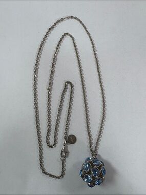 Light Blue Crystal Cluster Pendant Necklace - Women Jewelry